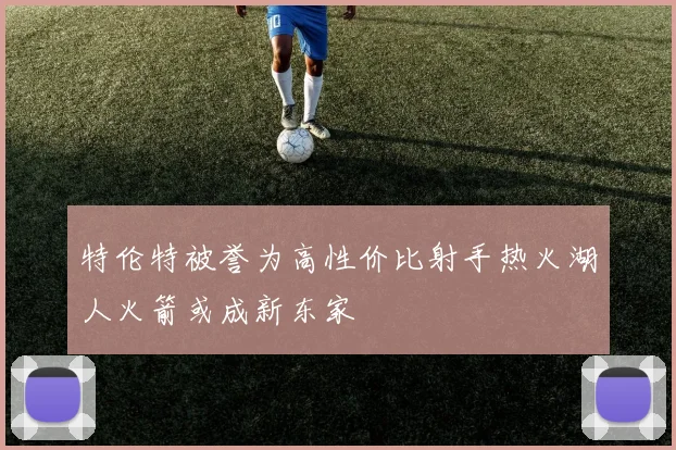 特伦特被誉为高性价比射手热火湖人火箭或成新东家